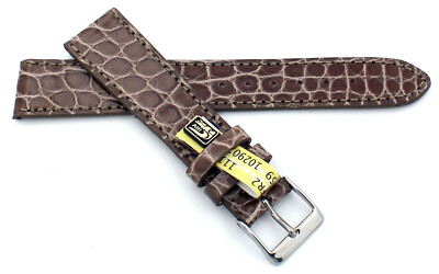 19mm /14 flach Louisiana ALLIGATOR passend Patek Philippe German Safari SHINY