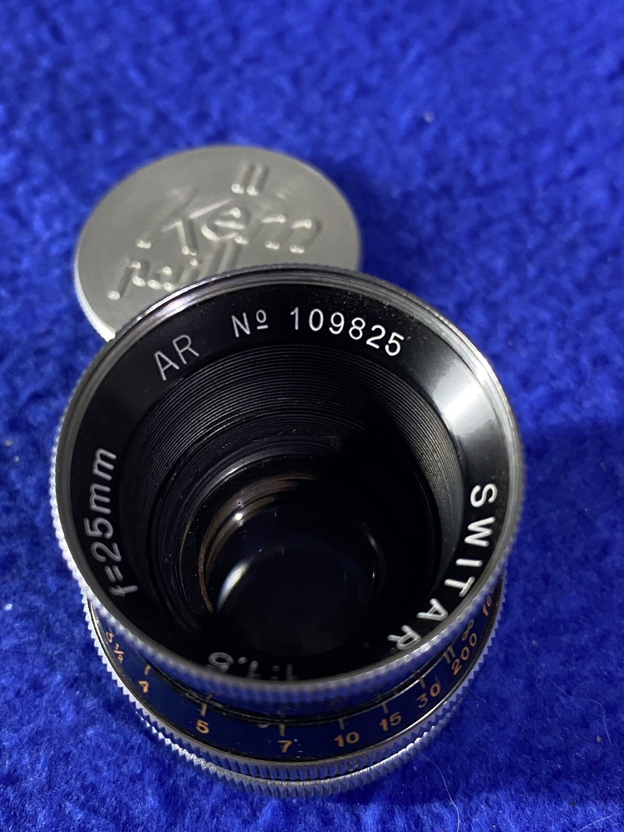 Kern-Paillard Switar Lens 25mm 1:1,5 AR No 109825 Switzerland