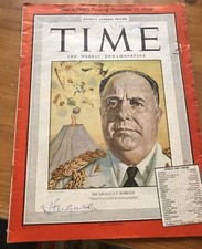 Time Magazine 1948 Somoza Nicaragua Vintage Rolex Watch Print Ad NO LABEL