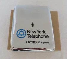 New  York Telephone Chrome vault door NOS Original Chrome