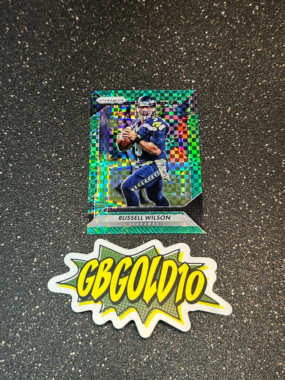2016 Panini Prizm - #193 Russell Wilson Green Power Prizm /49