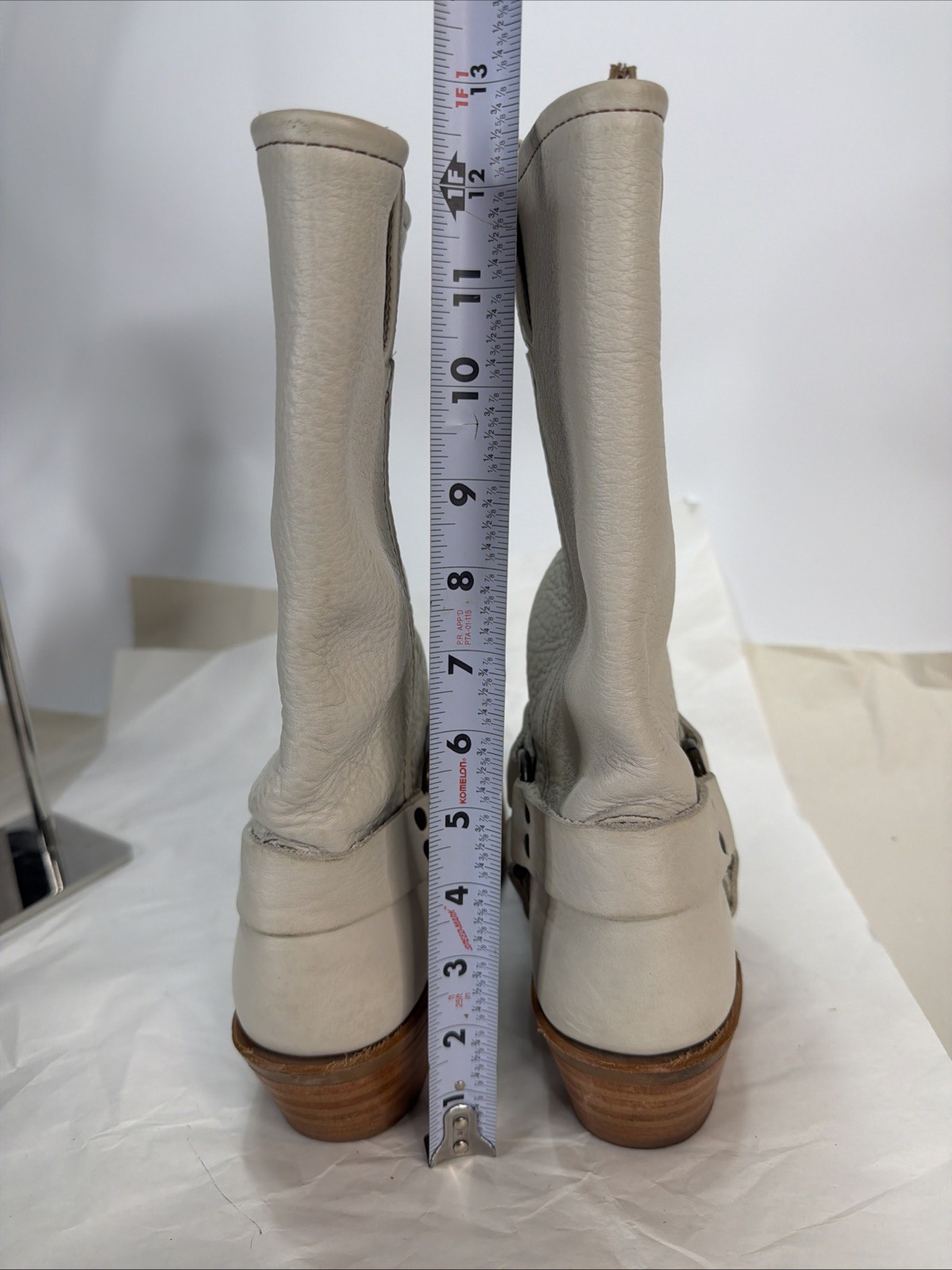 Frye 700 Harness Square Toe Boots Women’s 8.5 M Off White thumbnail 4