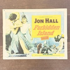Original 1958 Forbidden Island Lobby Card Movie Poster