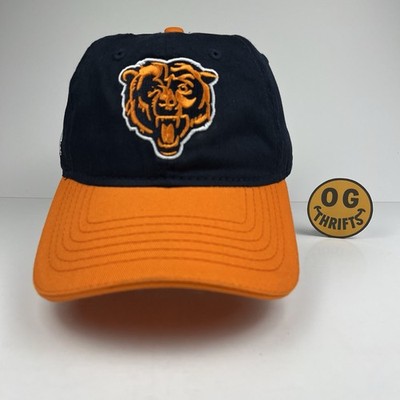 Embroidered Chicago Bears and Miller Lite Logo Strapback Navy & Orange Hat