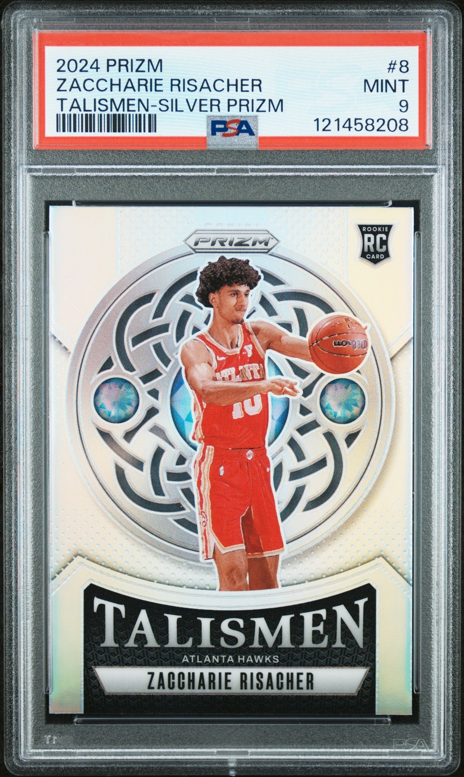 2024 PANINI PRIZM TALISMEN SILVER PRIZM #8 ZACCHARIE RISACHER PSA 9