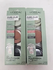 2 Pack- Loreal Pure-Clay Masks Multi-Mask Clay Kit
