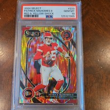 2024 Panini Select Club  Red &YellowShock Color Match 🔥Patrick Mahomes II pop1 