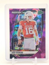 ARCH MANNING 2025 PRIZM DRAFT PICKS RATED PROSPECT PURPLE ICE /199 Q3797