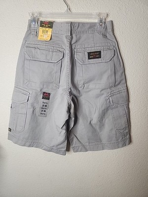 NEW Vintage JNCO Khaki Cargo Shorts Embroidered Dragon Y2K Baggy
