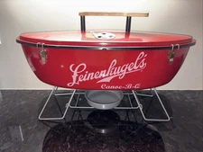 Leinenkugel’s Beer Red Canoe BBQ Grill ManCave Tailgating Canoe-B-Q NEVER USED