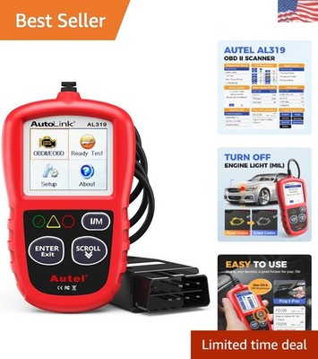 AL319 OBDII Scanner: Enhanced Check Engine Code Reader for DIYers and Pros