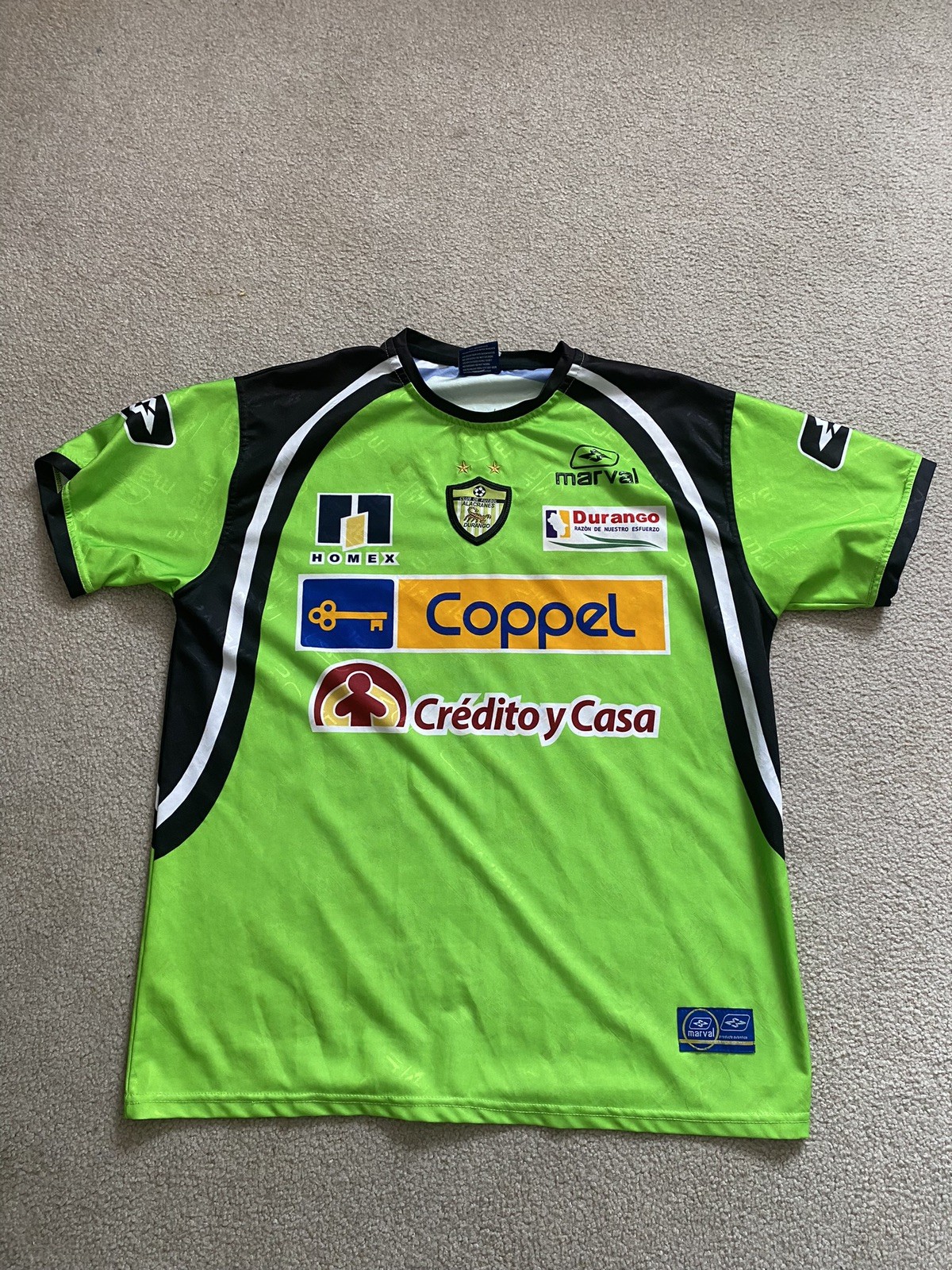CF Alacranes de Durango 2004 Soccer Futbol Jersey XXL 13 Lime green athletic