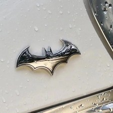 3d Metal Batman Dark Knight Batwing Sticker Decal Emblem Badge Car Silver New