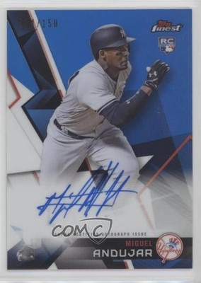 2018 Topps Finest Blue Refractor /150 Miguel Andujar #FA-MA Rookie Auto RC 0s55