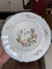 Vintage 4 Arcopal Dinner Plates Provincial Pattern Milk Glass Floral France GUC