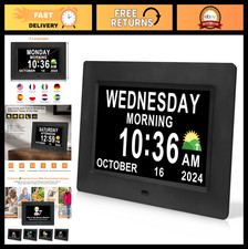 SSINI Digital Calendar Dementia Alarm Clock with Day and Date for Elderly - 15 A
