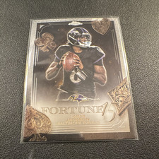 Topps 2025 Topps Chrome Lamar Jackson Ravens Fortune 15 Insert F15-1