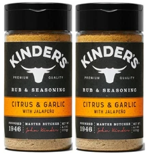 Kinder's Citrus & Garlic with Jalapeno Rub & Seasoning 2 Pack