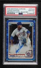 2020 Bowman Chrome Prospect Blue Refractor Junior Santos PSA 10 GEM MT Auto 1s10