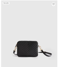NWT QUINCE ITALIAN LEATHER QUILTED CROSSBODY BAG IN BLACK
