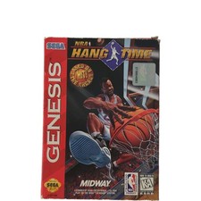 NBA HangTime Hang Time -Sega Genesis Game Cardboard Box Complete In Box W/Manual