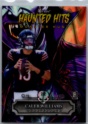 Caleb Williams Wild Card Haunted Hits Monster Hunt. HHD-CW. Rookie 2/2 Orange