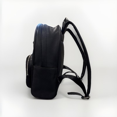 Michael Kors Black Pebbled Leather Backpack with Silver Hardware Michael Kors Women main image 4