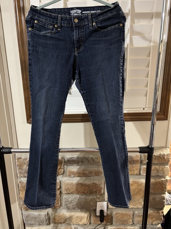 Signature by Levi Strauss & Co. Modern Bootcut Jeans Dark Blue Stretch 5-Pocket
