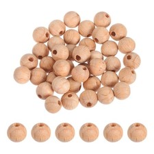 100Pcs 8mm Wood Beads Unfinished Pure Natural Round Wooden Beads