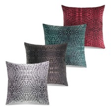 Dekokissen mit Leopardenmuster edles Samtkissen 50x50cm für Sofa Couch Bar