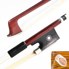 Brazilwood Violin Bow 4/4 Full Size 74.5Cm Ebony Frog Natural Mongolian White Ho