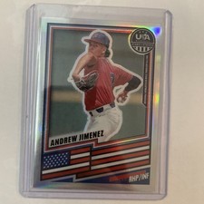 2026 Panini Stars & Stripes Prizm USA Baseball #146 Andrew Jimenez Silver