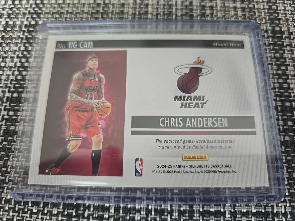 2024-25 Panini Silhouette NBA Gear Chris Andersen Heat Patch Игра Б/у - Изображение 4 из 4