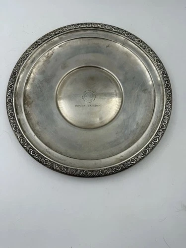 Sterling Silver Aetna Life 25 Year Award Plate, Prelude International 11.63 Oz