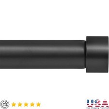 Telescoping Curtain Rod 120 to 240 inch Metal Drapery Rod Set Wall Mount New