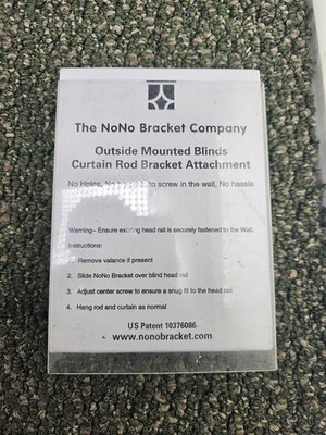 (QTY 9) NONO Bracket Outside Mounted Blind Curtain Rod Bracket Attachment