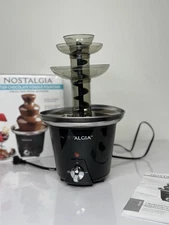 Nostalgia Electrics Chocolate Fountain Machine 3 Tier Stainless Steel Fondue