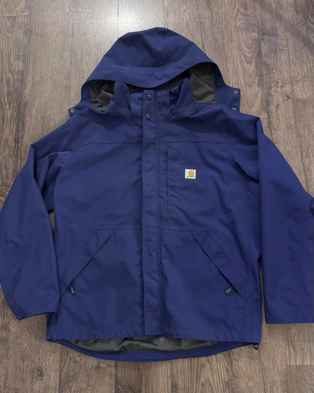Carhartt Storm Defender Waterproof Jacket Blue Removable Hood Men’s L
Opens in a new window or tab