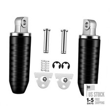 2 Pack Folding Rear Foot Pegs Kit Compatible With Harley Black Suzuki Rear