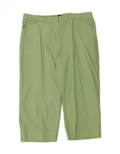 IZOD Womens High Waist Straight Capri Trousers US 16 2XL W38 L22 Green AP07
