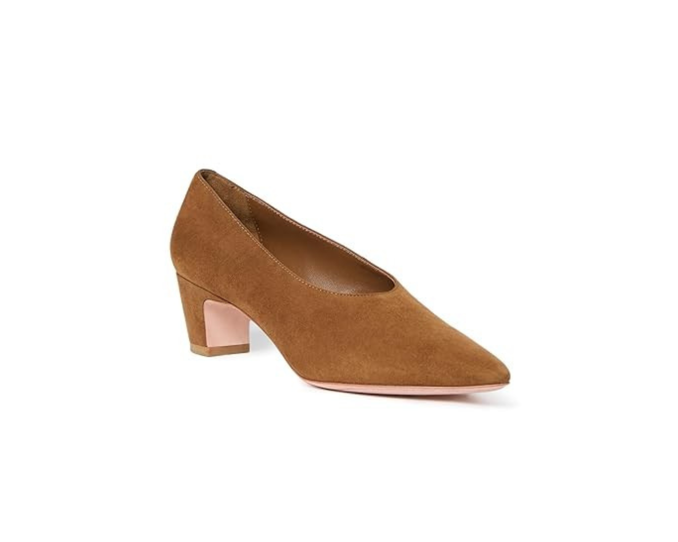 Loeffler Randall Maeve Pump Women's US 8.5 B Cacao Pointed Toe Block Heel NCZ272