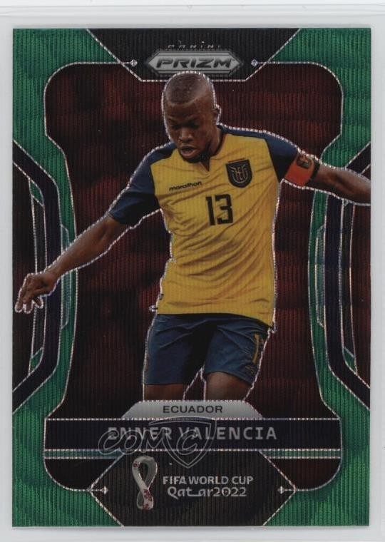 2022 Panini Prizm World Cup Qatar Green Wave Prizm Enner Valencia #77 7iu
