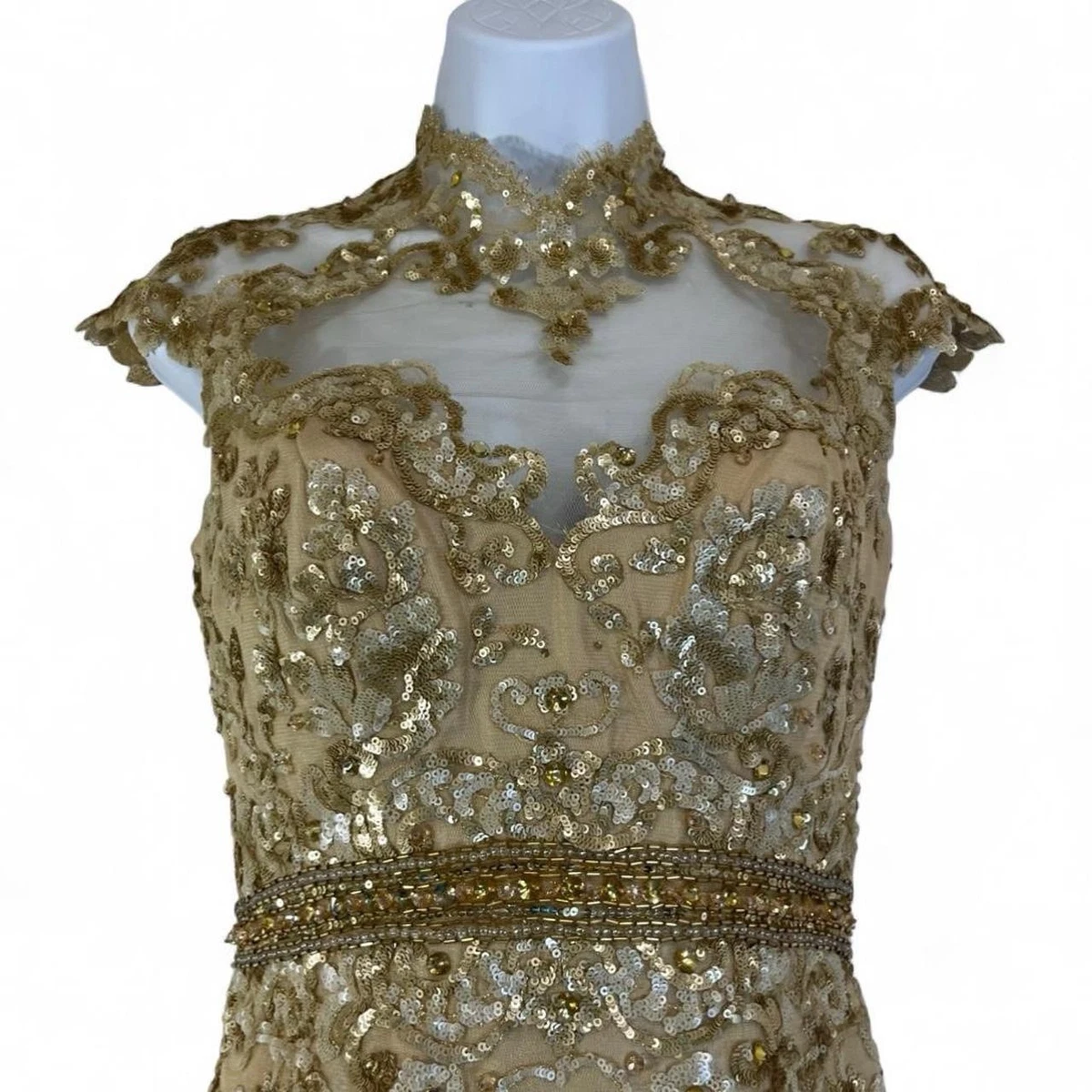 green emerald velvet dress Amiya Lace Up Back Pattern Sequin Gown