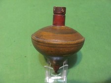 Antique /Vintage Folk Art Hand-Painted Wooden Spinning Top Toy.