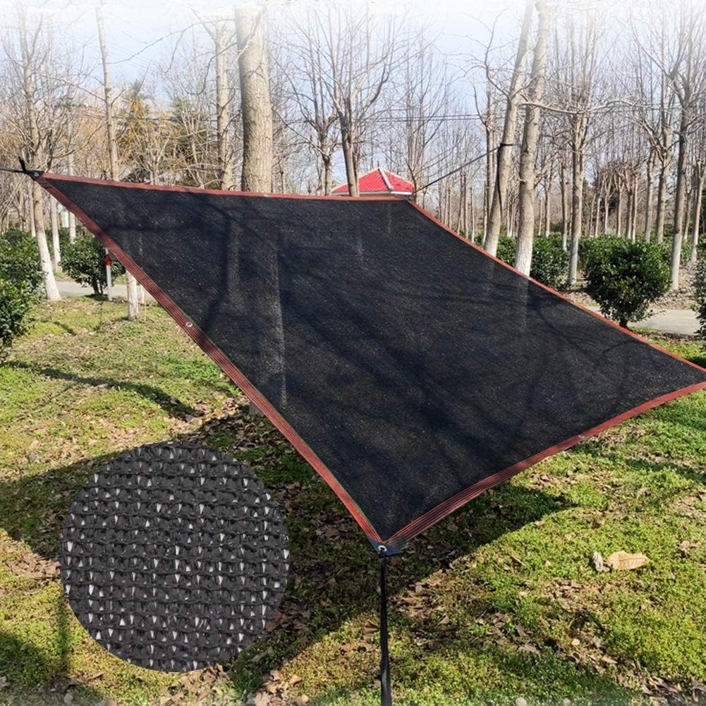 70% Black Shade Cloth, 20 X 20 FT Durable Mesh Tarp with Grommets, Resistant Gar