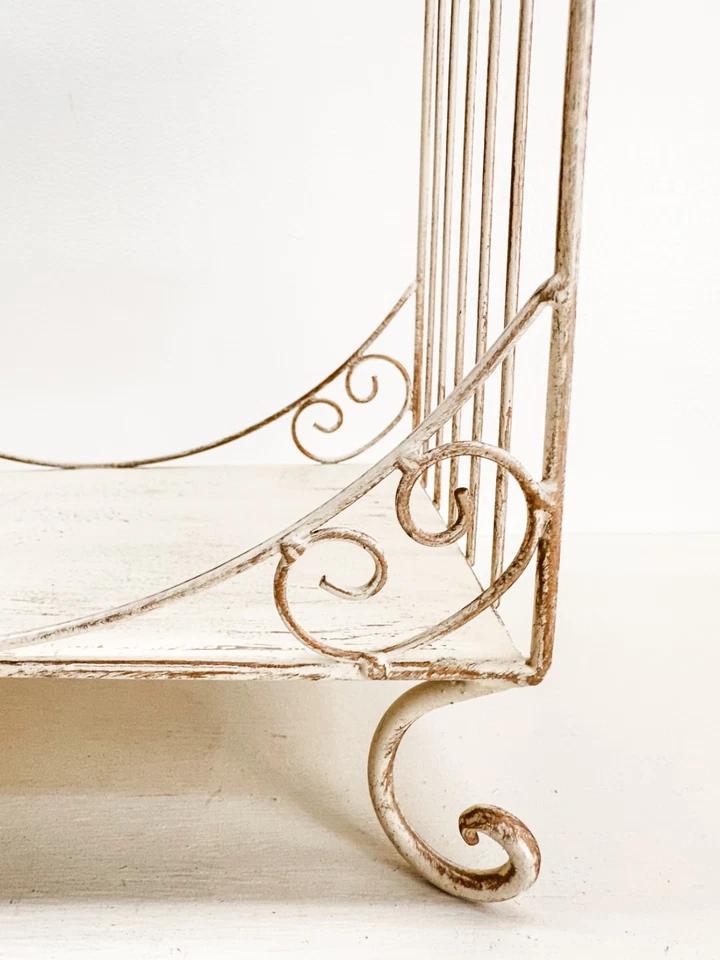 Birdcage Metal 2 Shelf French Country Étagère Shabby Chic Plant Stand Wedding - Image 4 of 4