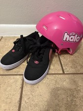 Heelys Black Pink Roller Skate Shoes Youth 2 Y2K Skater Emo Scene