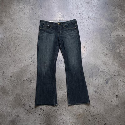 Gap 1969 Curvy Flare Jeans Dark Wash Denim Size 31/12R Retro Y2K Style 673949-00