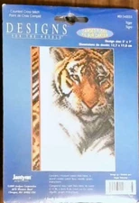 TIGER Janlynn Designs For The Needle Counted Cross Stitch #013-0333 5x7  new