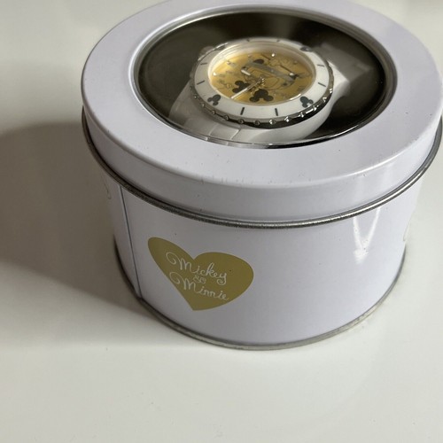 Disney Mickey and Minnie Mouse Watch Unisex White Band 1006166 NEW - Picture 6 of 9
